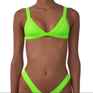 NWT OneOne Neon Green Bikini Top